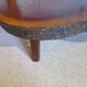 Tripod coffee table - solid okoumé wood - organic shape - brutalist style