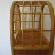 Vintage Library - 2 drawers - Woven rattan cupboard - 1980s - natural