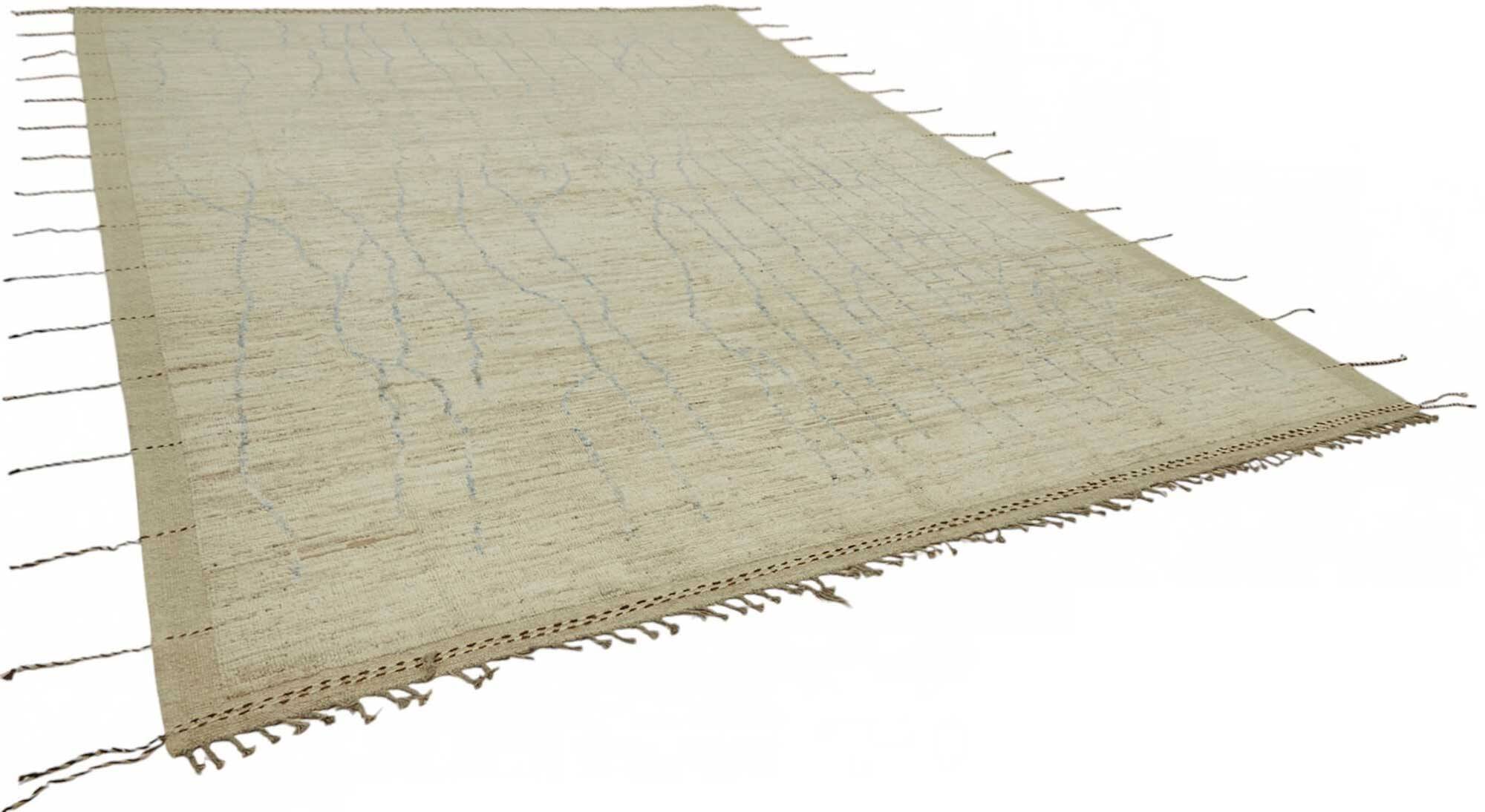 Handmade Turkish One of a Kind 311 cm x 428 cm Beige Wool Carpet