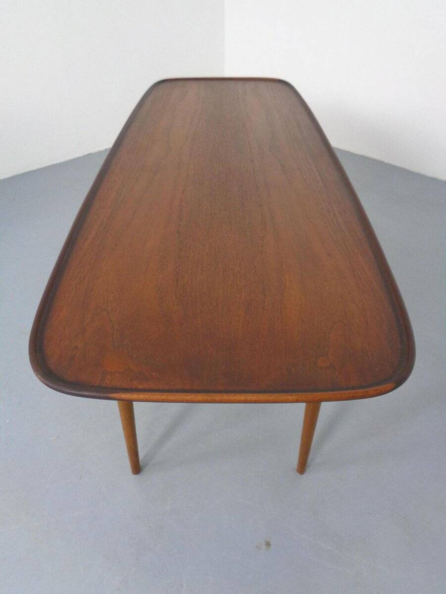 Teak & Oak Coffee Table by Børge Mogensen for Fredericia Stolefabrik, 1950s