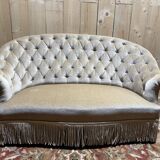 Napoleon III style toad canapé in velvet