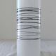 Suspension cylindrique en opaline zébré verre et teck vernis