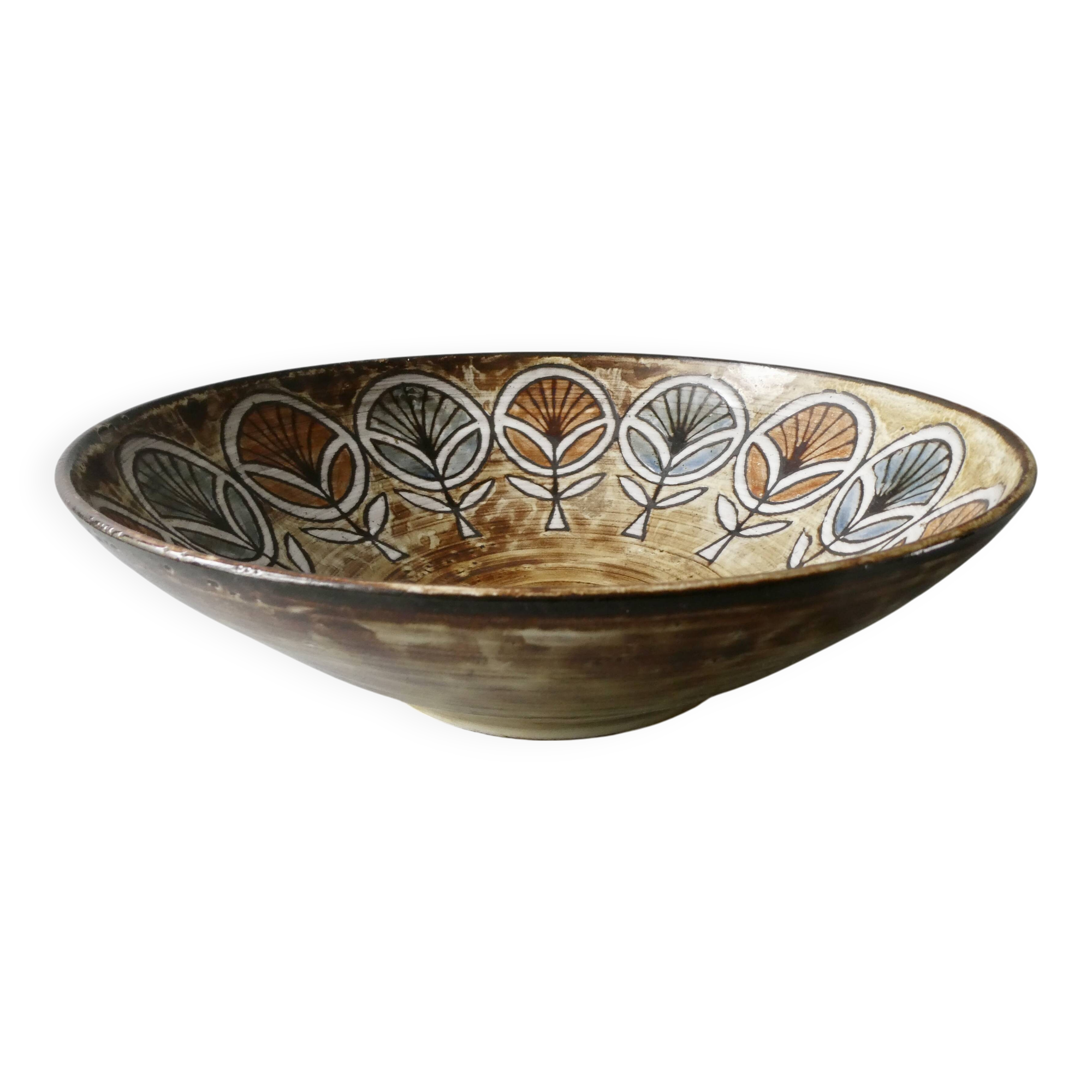 Large ceramic dish Jean-Claude Malarmey Vallauris, circa 1960