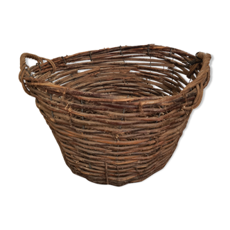 Ancien panier en osier vintage
