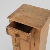 Elegant Art Deco wooden nightstand with drawer, France 1930s