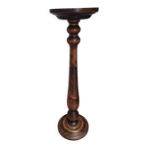 Élégant piédestal ancien en bois massif,