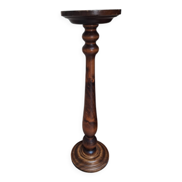Elegant antique pedestal in solid wood,
