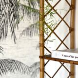 Rattan wall shelf 1960