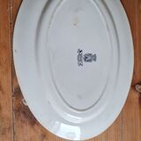 Oval serving dish in iron earth