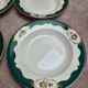 Set of 7 deep plates Digoin Sarreguemines Champagne – Opaque porcelain – Vintage ironstone