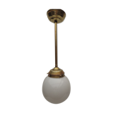 brass and white opaline hanging