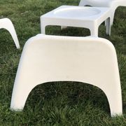 Salon de jardin avec 4 fauteuils et 1 table basse