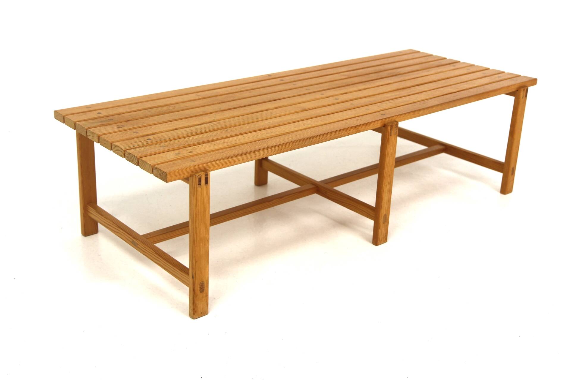 Scandinavian pine bench, Sweden, 1970