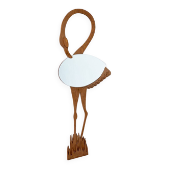 Miroir flamand rose par Max Papiri pour Pallucco, Italyie 1970s'