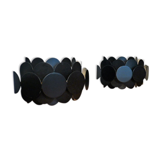 Pair of sconces, Doria Leuchten, 1960s
