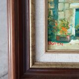 Framed oil painting on panel
