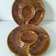 3 assiettes en barbotine Sela Portugal années 60