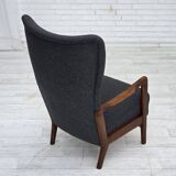 1960s, Danish armchair by Fritz Hansen model 8000/8020, furniture wool.