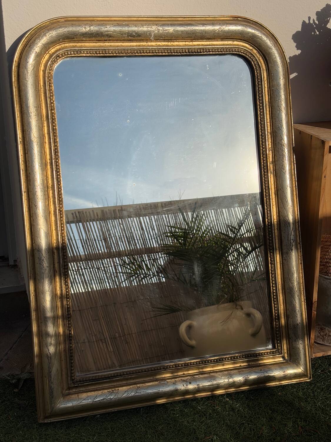 Louis Philippe mirror gilded with fine gold