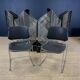 Lot de 39 chaises Matrix T.Tolleson pour Krueger noir et chrome années 70 USA