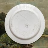 Antique fine earthenware plate "Palais Bourbon" Creil, early 19th century