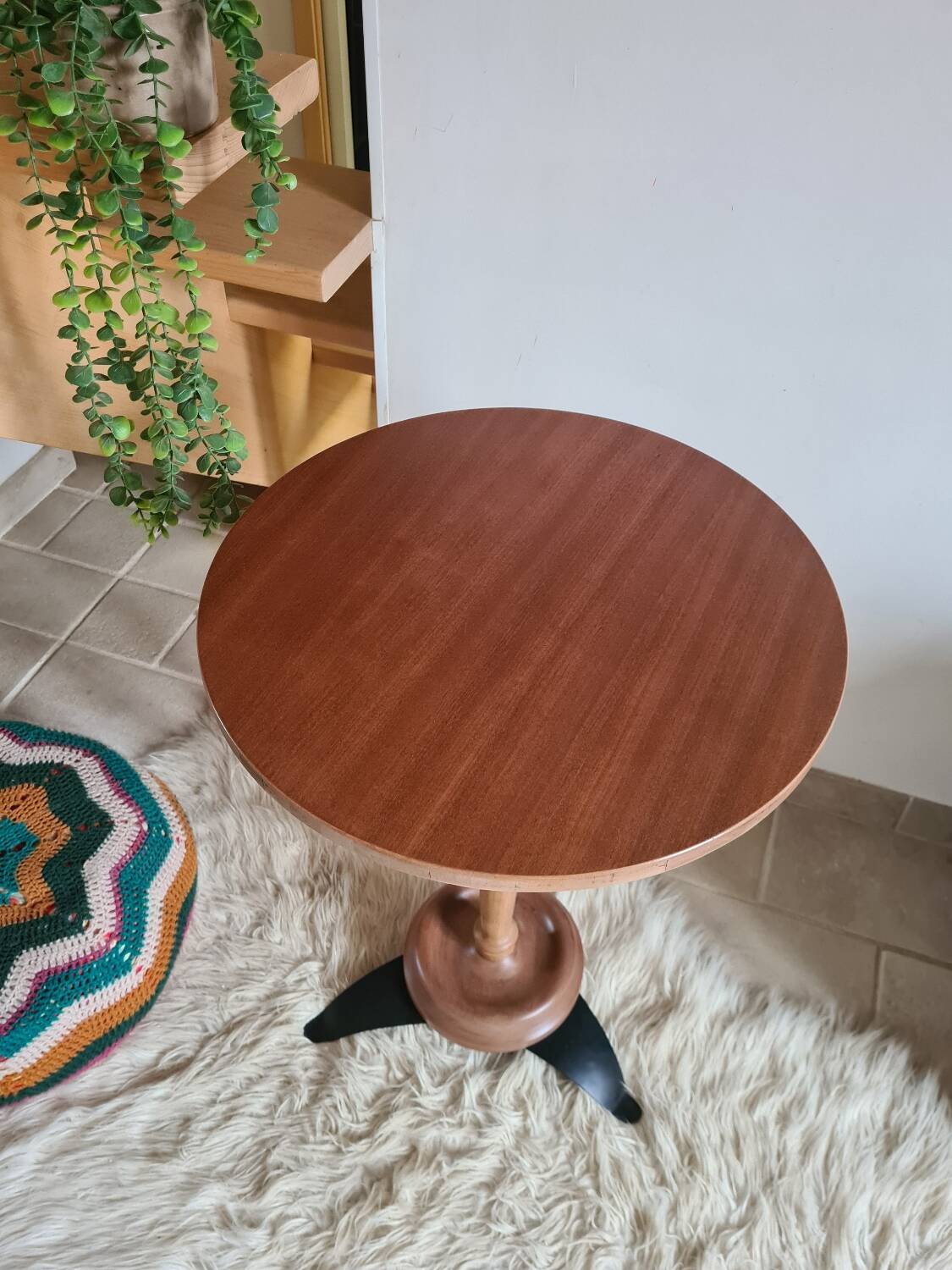 Vintage pedestal table or side table