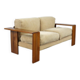 Afra & Tobia Scarpa ‘Artona’ Sofa In Elm And Linen For Maxalto, 1975