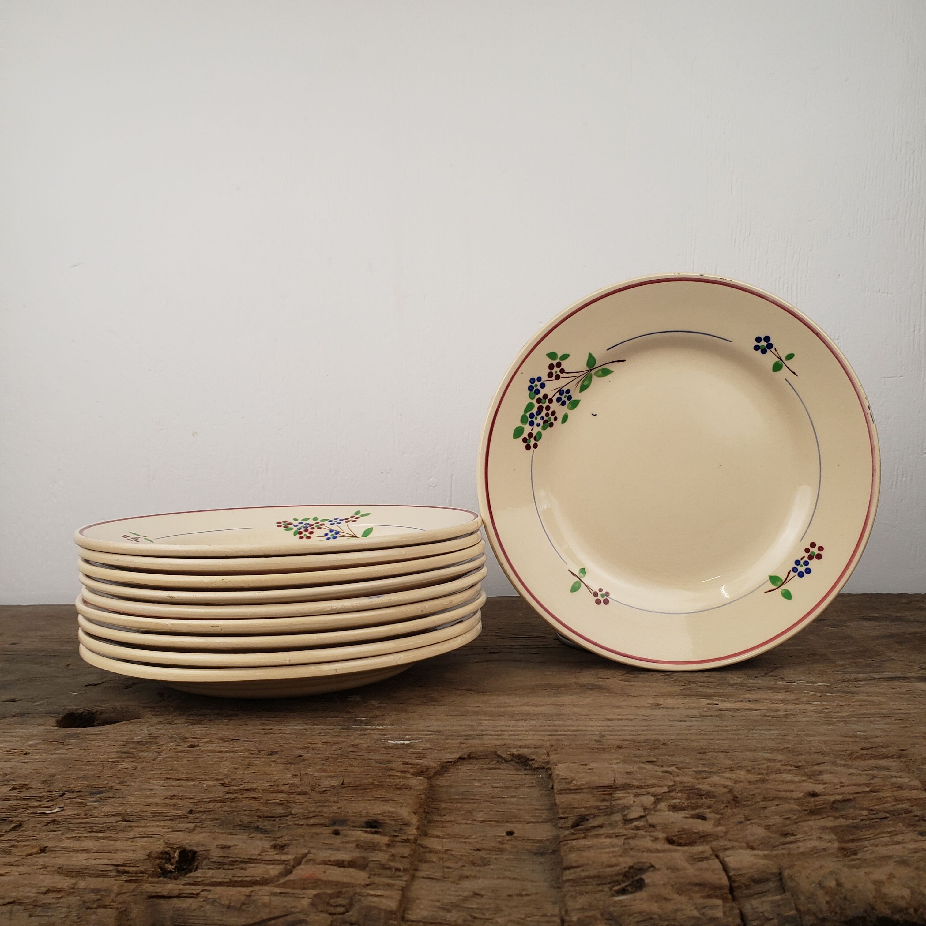 Dessert plates x10 - Moulin des Loups - Orchies