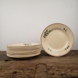 Dessert plates x10 - Moulin des Loups - Orchies