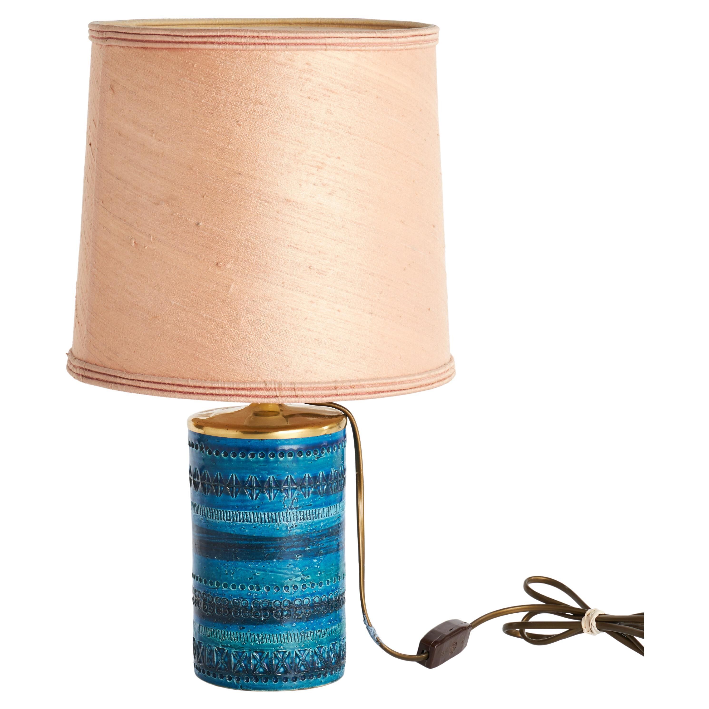 Aldo Londi desk lamp for Bitossi "blue Rimini", Italy, 1960