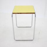 1960s tubular chrome plated side table, czechoslovakia