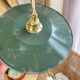 Vintage lampshade in green enamelled sheet metal, customizable