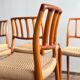 4 chaises danoises par Niels O. Møller, JL. Moller # 83, années 1960