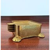Vintage FAL brass ashtray set