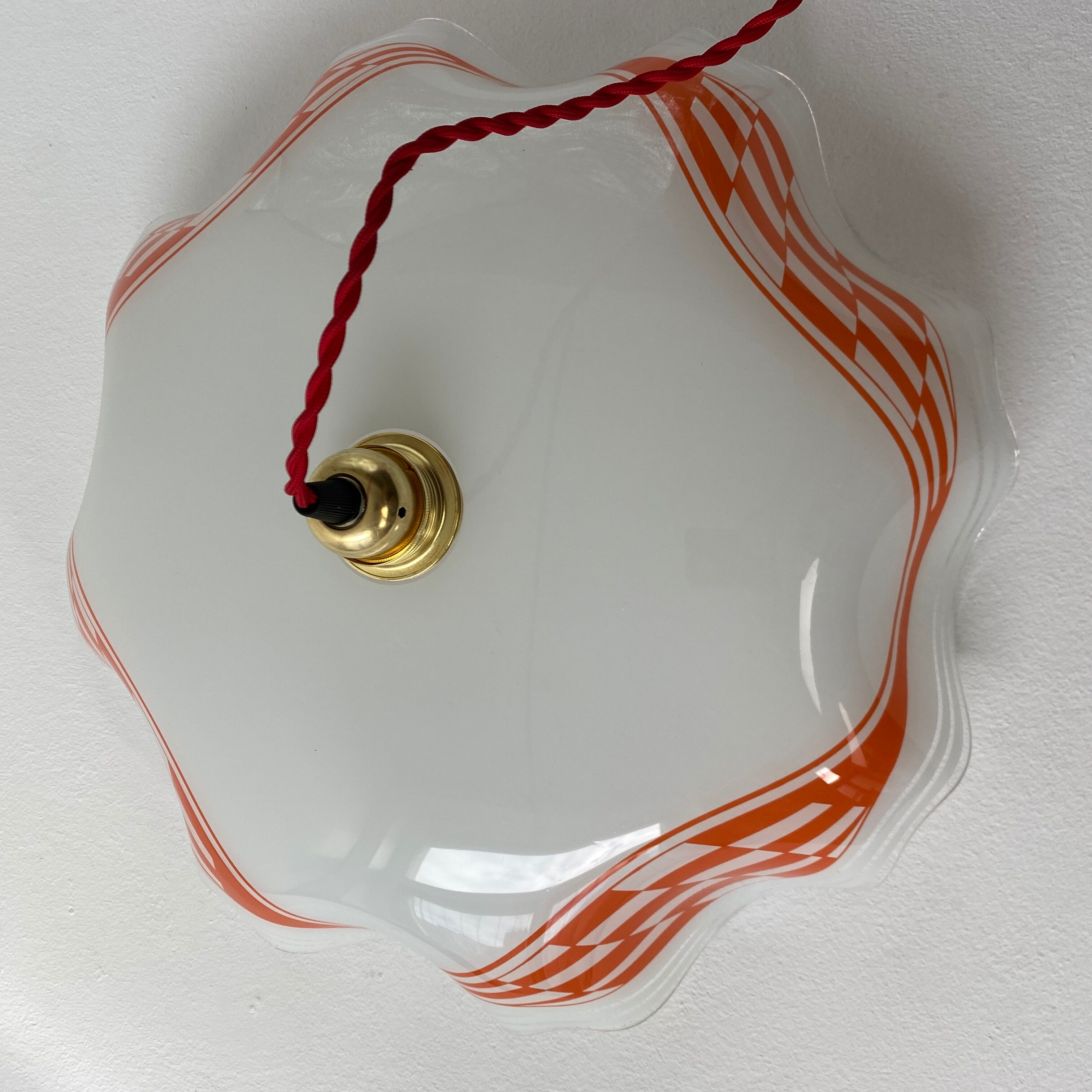 Suspension verre 1970 vintage