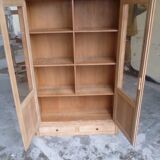 MD bookcase in stripped oak