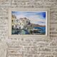 Oil painting on Isorel Marine Port Les Martigues signed (to be identified)
