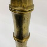 Vintage brass table lamp base in faux bamboo, 1970's