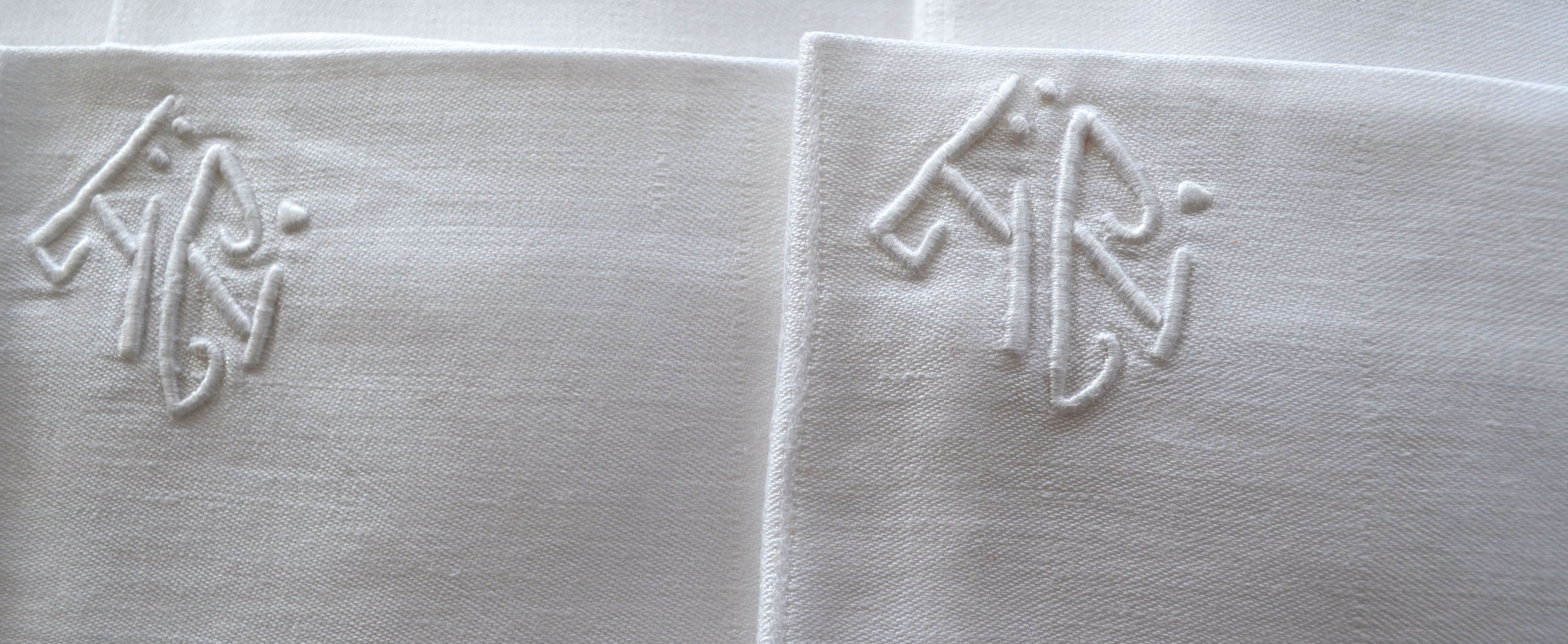 antique monogrammed napkins