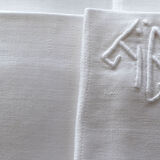 Serviettes de table anciennes monogrammées