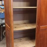 Parisian wardrobe vintags sliding doors in old pitch pine 193x115.5 cm