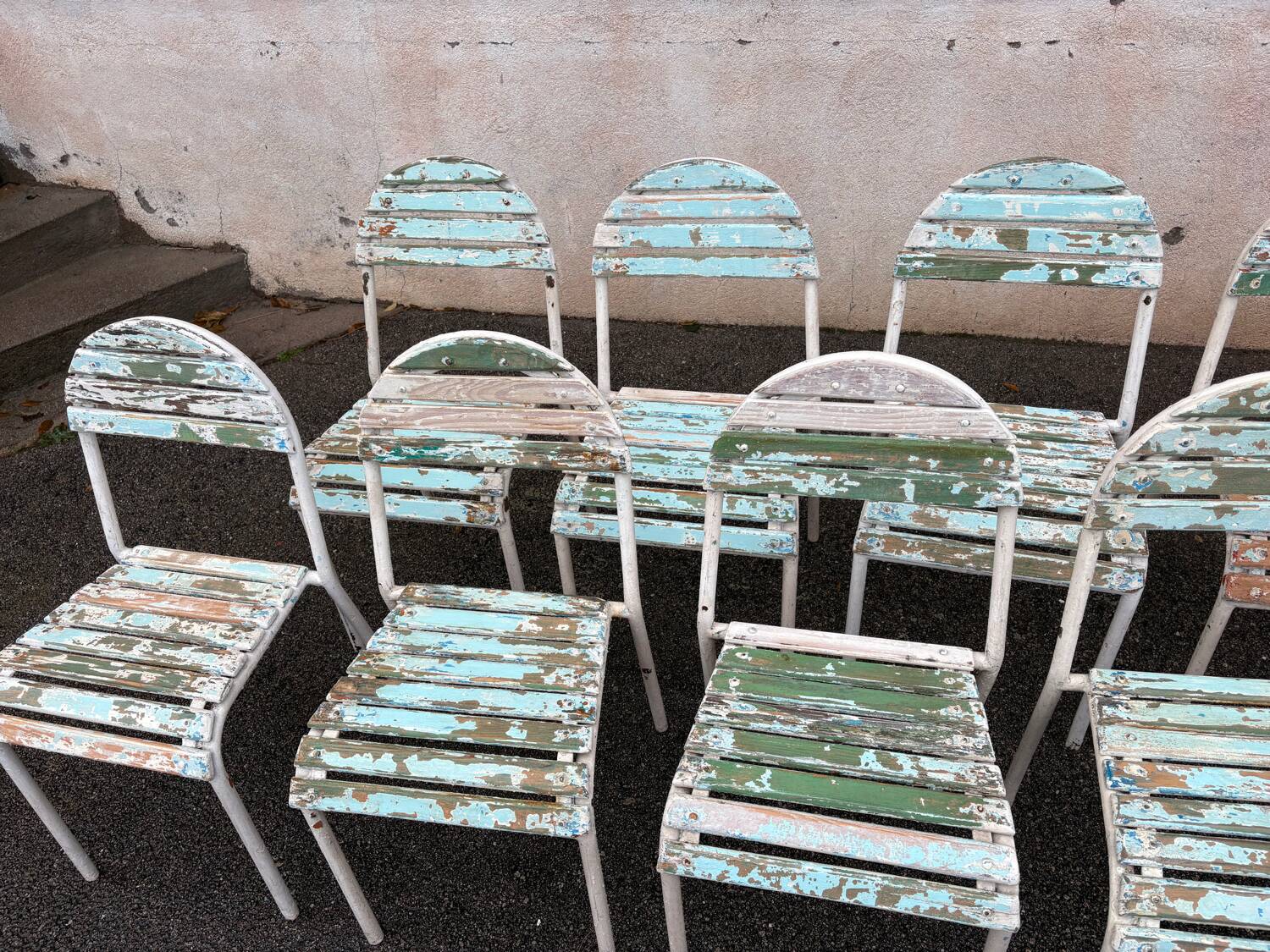 10 chaises de terrasse champêtre 