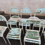 10 chaises de terrasse champêtre 