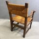 Rustic armchair made of woven rush, 1960s–1970s.