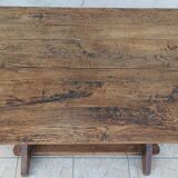 Set of table and 4 mountain chairs in solid oak