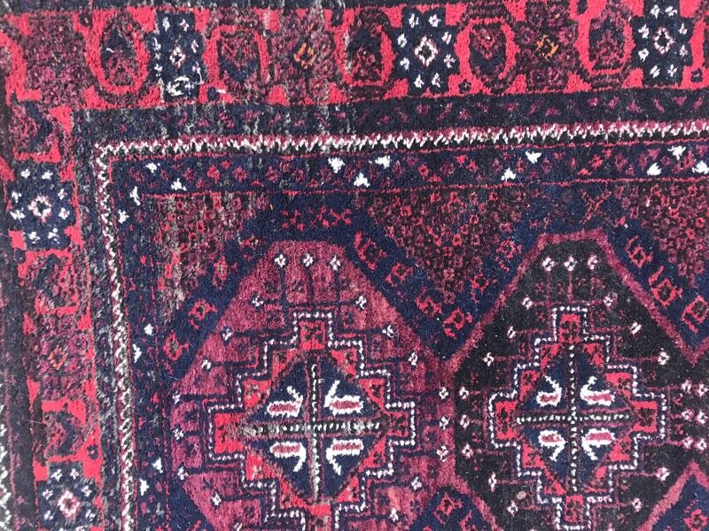 Old handmade Afghan belutch rug 100x154 cm
