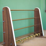 Formica and brass vintage coat rack