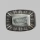 Danish Studio Geometric Charcoal Bowl From Frank Keramik, 1960s