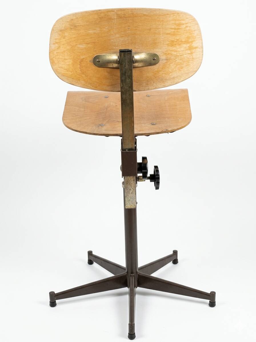 Authentic vintage industrial workshop chair from the 1960s.