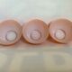 Five old orange duralex bowls